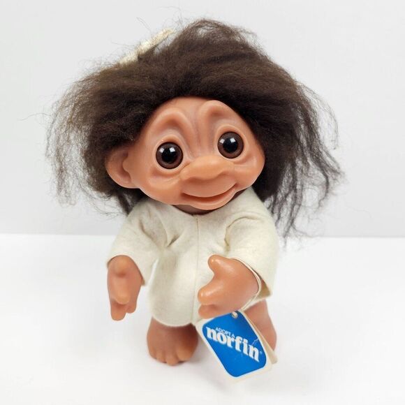 Figurine Ancienne Troll DAM 1977 - Thomas Dam 23cm - Cheveux Blancs - Danemark
